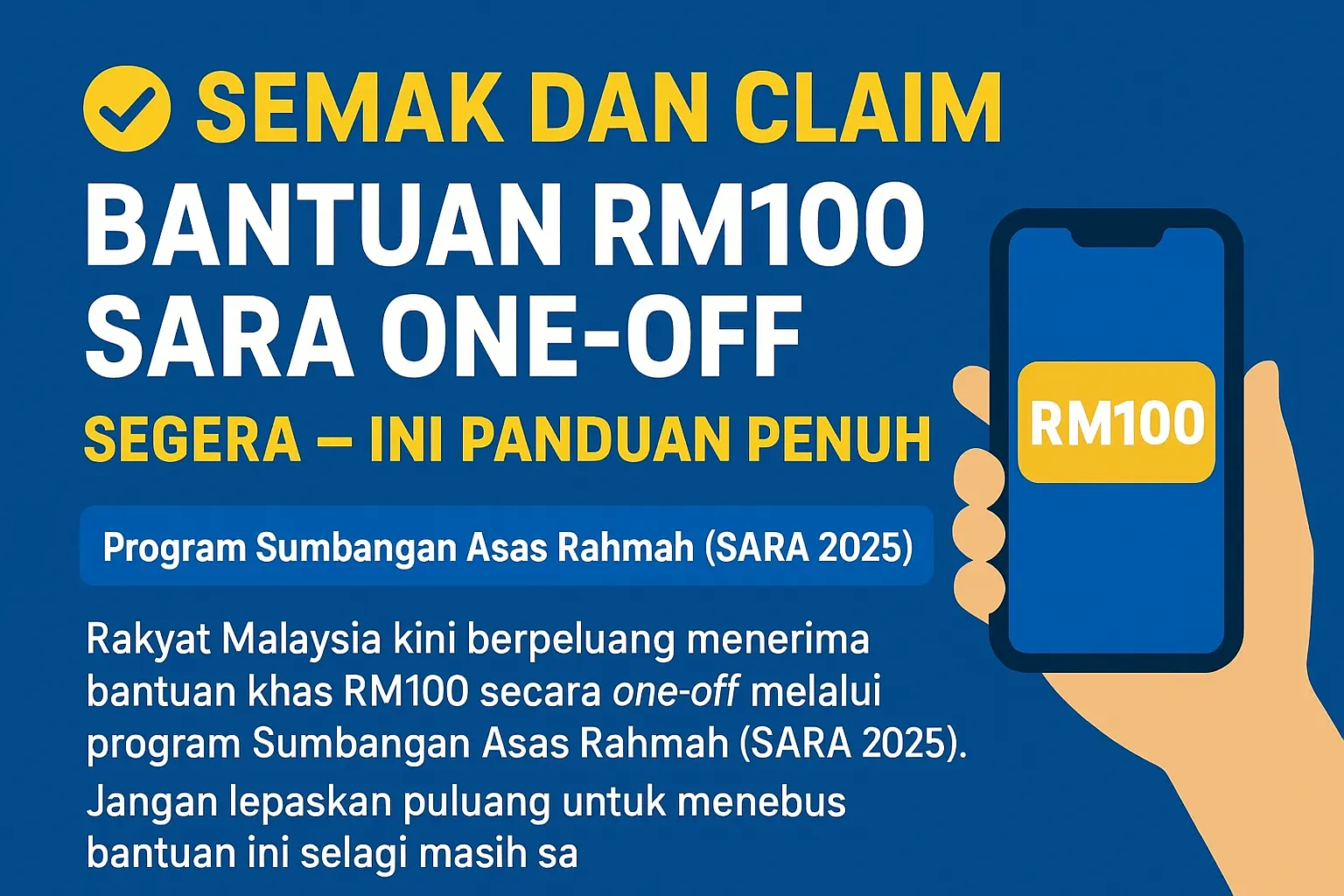 Claim RM100 with SARA 2025